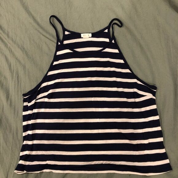 Garage - Striped Cropped Halter Topββ - Picture 2 of 2